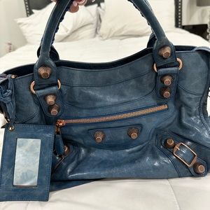 Authentic Balenciaga motor leather handbag